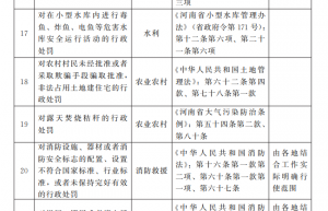河南省人民政府关于优化调整赋予乡镇（街道）行政处罚权的通知——豫政〔2025〕15号